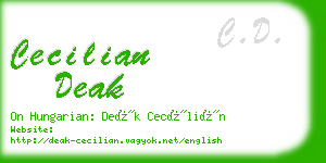 cecilian deak business card